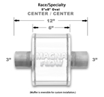 3" Race Muffler 5"x8"x6"