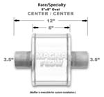 3.5" Race Muffler 5"x8"x6"