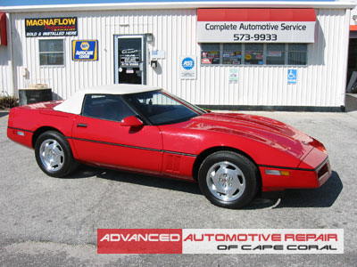 Client Gallery Red Soft Top Corvette